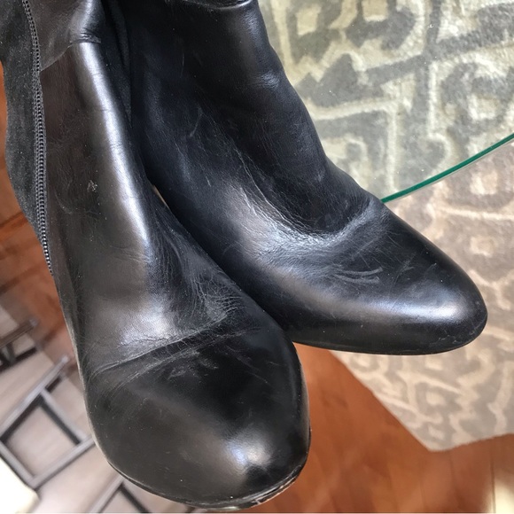 Lord and Taylor leather and suede knee high boots. - Picture 5 of 8